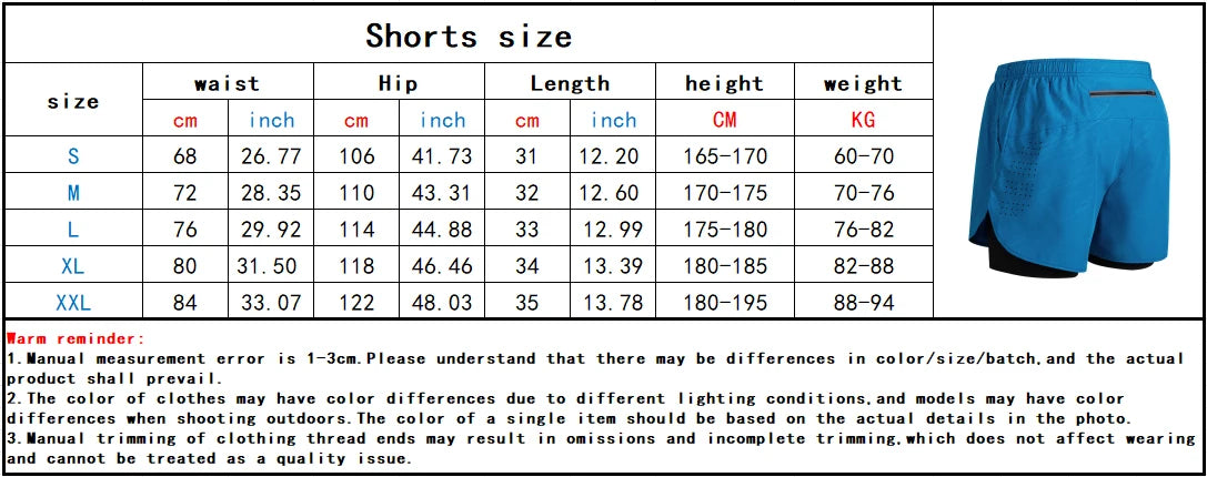 Men's Running Shorts 2025 New Release Gym Fitness 2-in-1 Exercise Summer Quick Dry Trendy Personalized Running Shorts