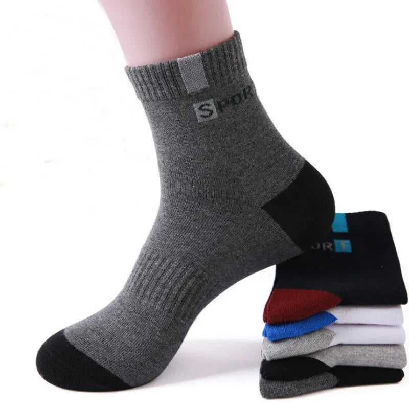 10/5/3pairs Breathable Con Sports Stockings Men Bamboo Fiber Autumn and Winter Men Socks Sweat Absorption Deodorant Business Sox
