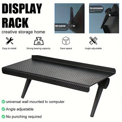 1pc Home Organizer Adjustable TV Screen Top Shelf Rack Computer Monitor Desktop Display Stand TV Rack Router Storage Rack Holder