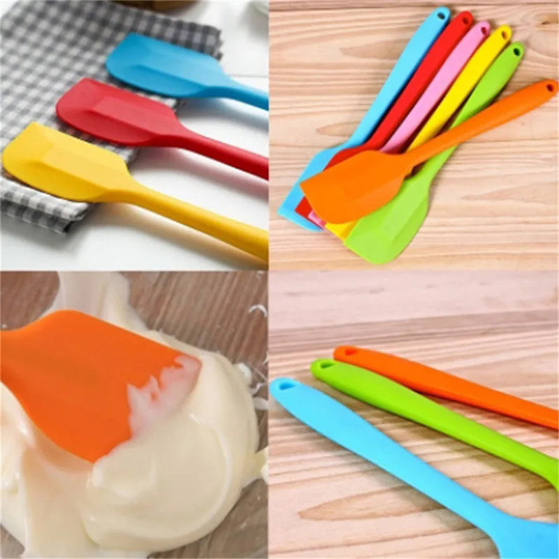 Heat Resistant Integrate Handle Silicone Spoon Scraper Kitchen Utensil Turners Spatula Pan Spatula Cake Kitchen Cooking Tool