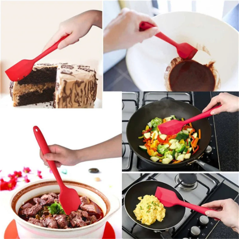 Heat Resistant Integrate Handle Silicone Spoon Scraper Kitchen Utensil Turners Spatula Pan Spatula Cake Kitchen Cooking Tool